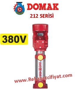DOMAK 212-4T 3HP 380V Kademeli Çelik Gövdeli Polikarbonat Fanlı Elektropomp