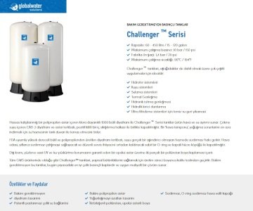 Global Water PWB-3LX  3Litre 10 Bar Ayaksız Dikey Patlamayan Genleşme Tankı