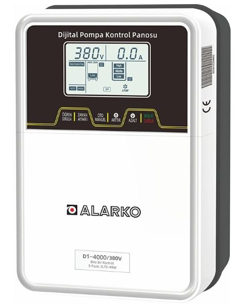 Alarko, D1-4000, TRİFAZE, 1HP-5.5HP, Dalgıç Pompa, Hidrofor, Dijital Kontrol Panosu (ELEKTRONİK)