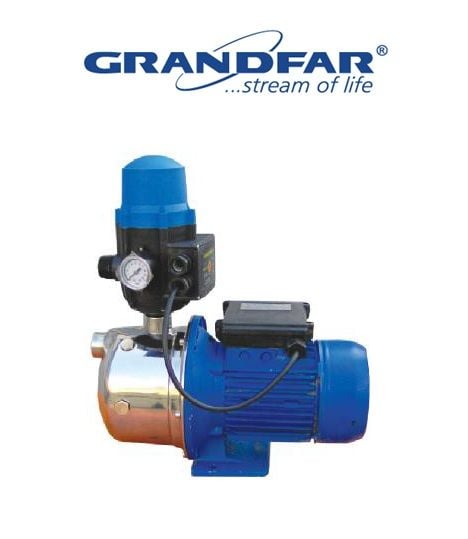 Grandfar AUTO-JetS 100-Hidro  1Hp 220V Kendinden Emişli Paslanmaz Çelik Jet Pompalı Hidromatlı Paket Hidrofor