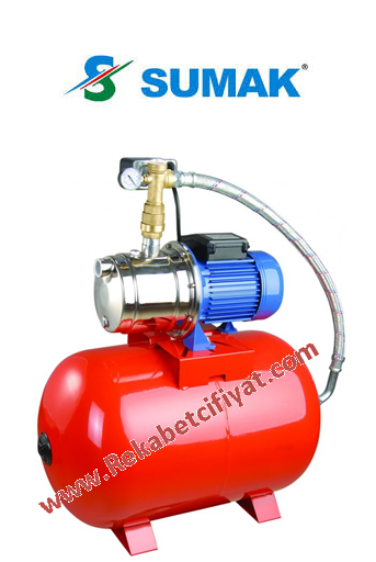 SMİNOXH 150/4 -1,5 HP - 5kat/12daire - 50 Lt. Yatık Tanklı