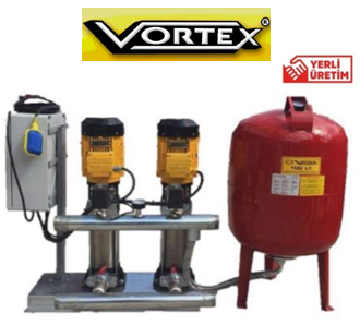 Vortex YBT 210-05 2x 4hp 380v Çift Pompalı Paket Hidrofor