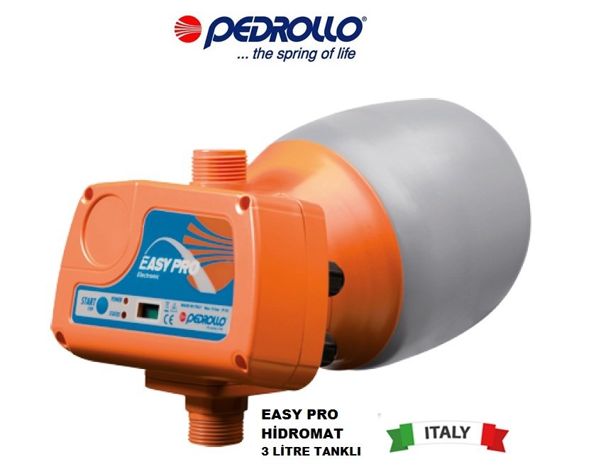 Pedrollo EASY PRO 2Hp 220V 3 Litre Tanklı Otomatik Pompa Kontrol Cihazı (HİDROMAT)