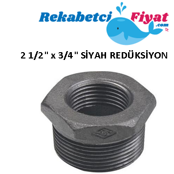 2 1/2'' X 3/4'' Siyah Redüksiyon