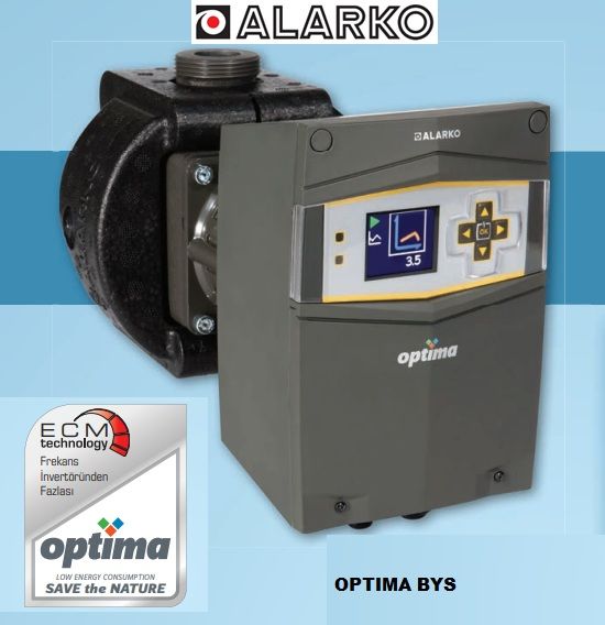 Alarko OPTIMA BYS 3/12-180   Dişli Tip Frekans Kontrollü Sirkülasyon Pompası - Grafik Ekran