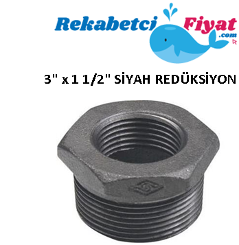 3'' X 1 1/2'' Siyah Redüksiyon