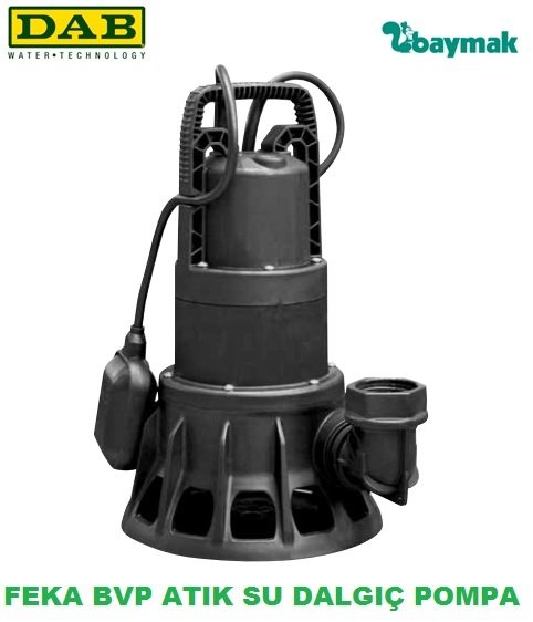 Dab FEKA BVP 750 M-A 0.75 kW 220V Atık Su Drenaj Dalgıç Pompa (Maksimum 38 mm partikül içeren sular için)