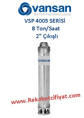 VANSAN VSP 4006/07 1HP 2'' Çıkışlı Derin Kuyu Dalgıç Pompa
