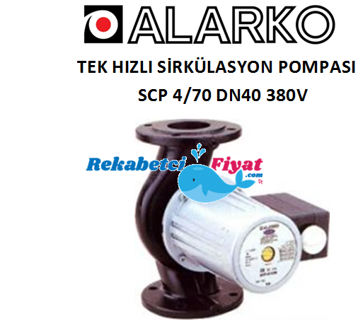 ALARKO SCP 4/70 DN40 PN6 380V Tek Hızlı Flanşlı Sirkülasyon Pompası