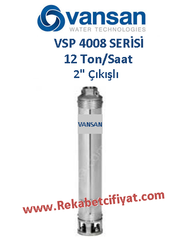 VANSAN VSP 4008/23 5,5HP 2'' Çıkışlı Derin Kuyu Dalgıç Pompa
