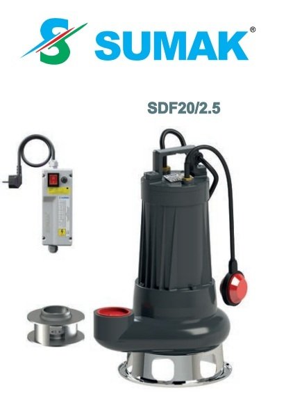 Sumak SDF30/2.5 3Hp 220V Foseptik Dalgıç Pompa