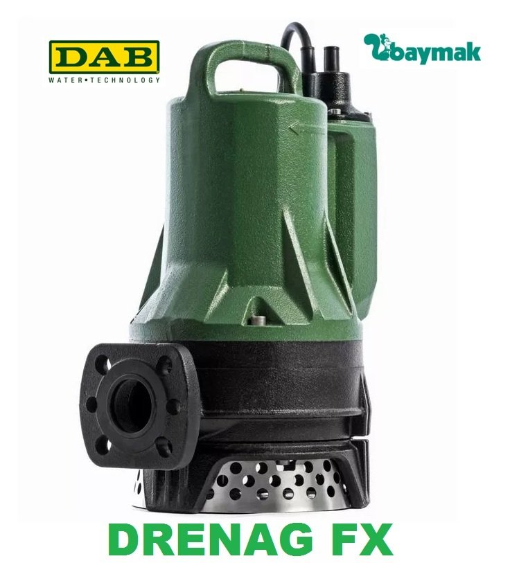 Dab DRENAG FX 15.15 T-NA 1.8 kW 380V Drenaj Dalgıç Pompa (Yağmur ve az kirli sular için)