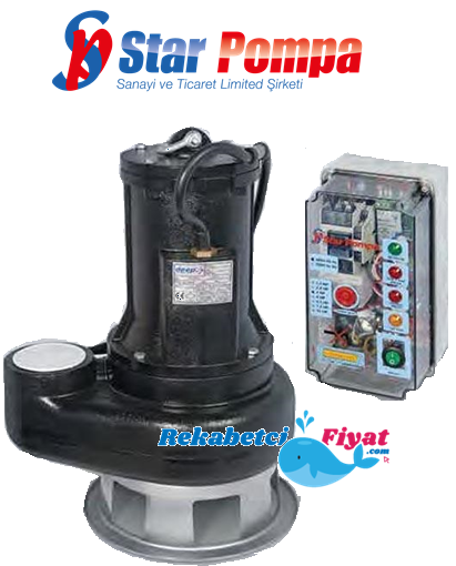 STAR SPFvx 200T 2HP 2 1/2\'\' Çıkışlı 380v Açık Fanlı Panolu Endüstriyel Tip Foseptik Dalgıç
