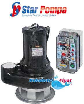 STAR SPFvx 200T 2HP 2 1/2'' Çıkışlı 380v Açık Fanlı Panolu Endüstriyel Tip Foseptik Dalgıç