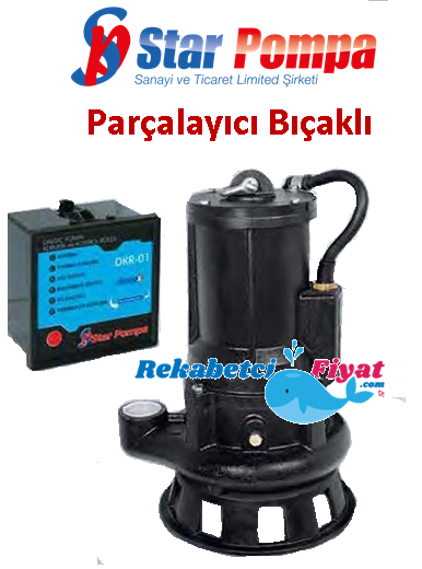 STAR SPK D 200M 2HP 1 1/2'' Çıkışlı 220v Parçalayıcı Bıçaklı Foseptik Dalgıç Pompa +pano