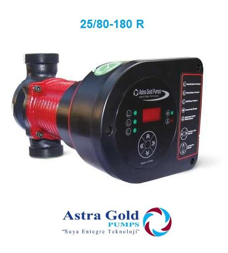 Astra Gold 25/80-180 R Frekans Kontrollü Sabit Mıknatıslı Dişli Tip Sirkülasyon Pompası (1½'' Bağlantı Çapı)