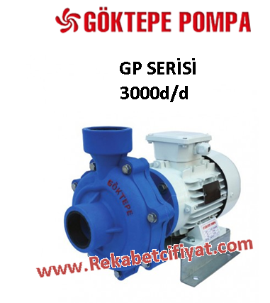 GÖKTEPE GP 150 1.5hp 3000d/d 1 1/2'' Çıkışlı Polipropilen Gövdeli Santrifüj Pompa