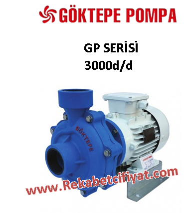 GÖKTEPE GP 150 2hp 3000d/d 1 1/2'' Çıkışlı Polipropilen Gövdeli Santrifüj Pompa