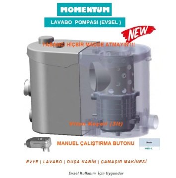 Momentum H450L  450W 220V  Lavabo Pompası (wc, evye, lavabo, çamaşır makinesi, duşakabin)-EVSEL