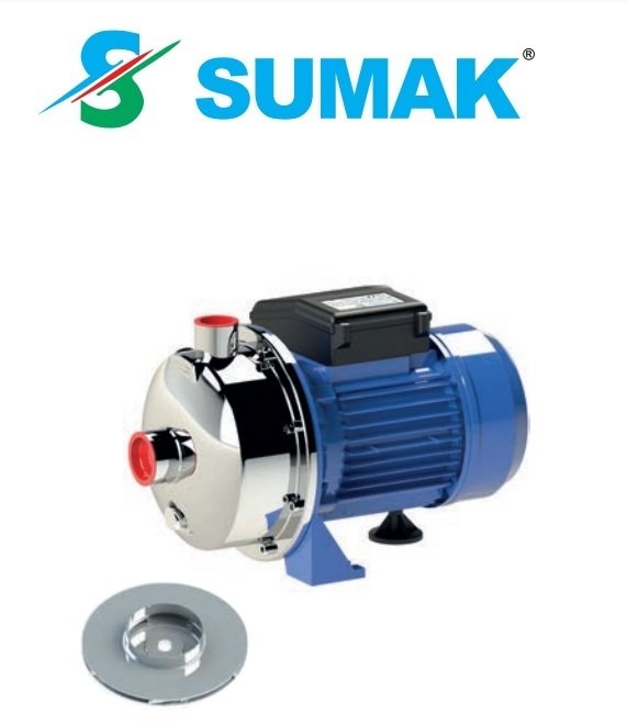 Sumak SMINOX/K-100T X 1Hp 380V Paslanmaz Santrifüj Pompa (AISI 316)