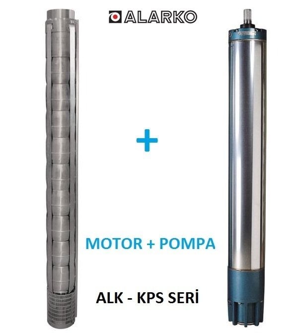 Alarko 6013/09 Kps  10Hp  6'' Paslanmaz Derin Kuyu Dalgıç Pompa (Motor+Pompa) ALK-KPS Serisi