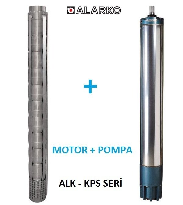 Alarko 6013/10 Kps  10Hp  6'' Paslanmaz Derin Kuyu Dalgıç Pompa (Motor+Pompa) ALK-KPS Serisi