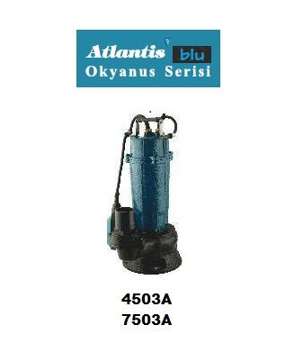 Atlantis 4503A 0.6Hp 220V Yüksek Debili Pis Su Dalgıç Pompa (Alüminyum Sargılı-Okyanus Serisi)