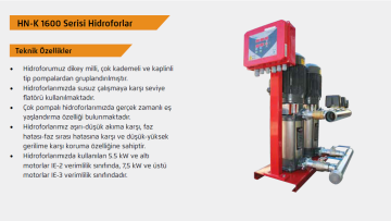 Alf enerji HN-K1 1608 10hp 380v Tek Pompalı Frekans Kontrollü Paket Hidrofor