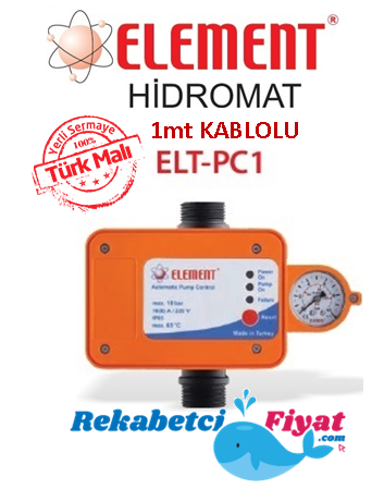 ELEMENT ELT PC1-C 1mt Kablolu Dikey Çıkışlı Manometreli Hidromat
