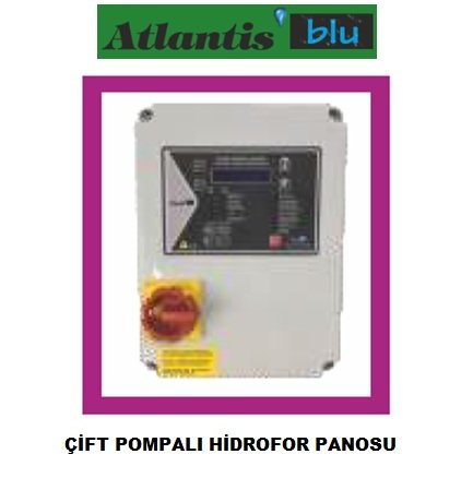 Atlantis KRS 2S1-3M    1-3Hp  220V  Çift Pompalı Hidrofor Panosu (Elektronik Kartlı)