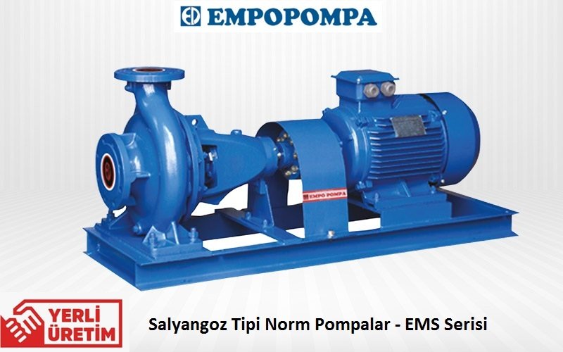 Empo EMS-40/250 3 Hp 380V Tek Kademeli Salyangoz Gövdeli Norm Pompa (1450 d/d)