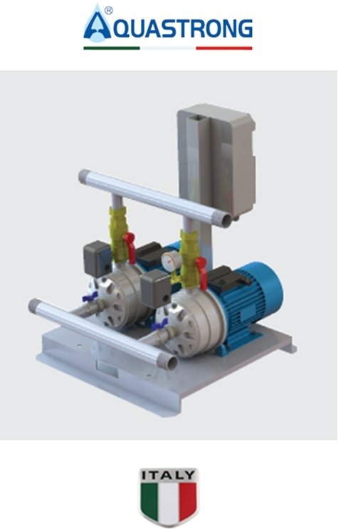 Aquastrong DC2 EDX 32-110 2X1.1kW 380V İki Pompalı Yatay Paket Hidrofor