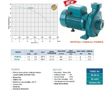 Momentum PCm/7A 2hp 220v Yüksek İrtifalı Santrifüj Pompa