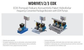 Aquastrong  WDRIVE-3 EDX 32-150     3x1.5kW 380V  Üç Pompalı Yatay Milli Frekans Kontrollü Paket Hidrofor