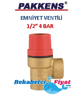 PAKKENS 1/2'' 4 Bar Sabit Basınçlı Emniyet Ventili (dişi)