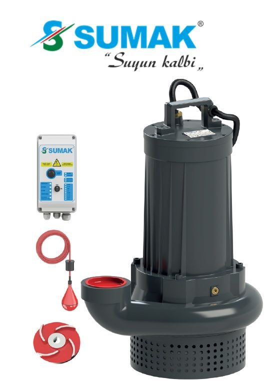 SUMAK, SDTV 50/3, 380V, 5.5HP VORTEX ÇARKLI, FOSEPTİK DALGIÇ POMPA (3\'\')