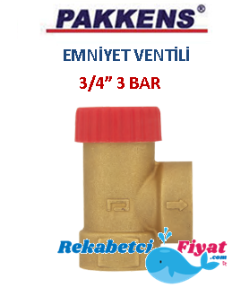 PAKKENS 3/4'' 3 Bar Sabit Basınçlı Emniyet Ventili (dişi)