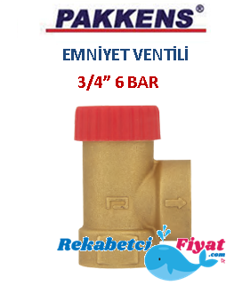 PAKKENS 3/4'' 6 Bar Sabit Basınçlı Emniyet Ventili (dişi)