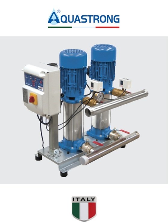 Aquastrong DC2 EVP6H-10/4 T 2x5.5Hp 380V İki Pompalı Dikey Hidrofor