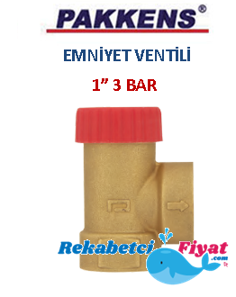 PAKKENS 1'' 3 Bar Sabit Basınçlı Emniyet Ventili (dişi)