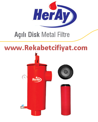 HERAY 2 1/2'' Manometreli Açılı Disk Metal Filitre