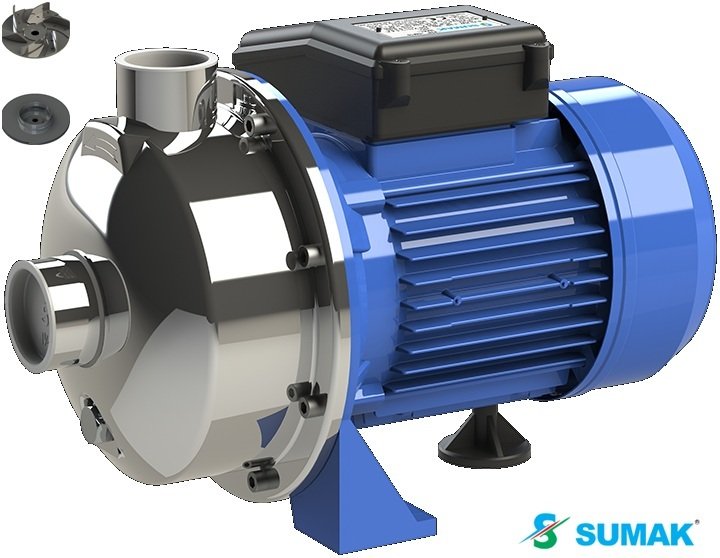 Sumak SMINOX/K -100-S 1Hp 220V Paslanmaz Sıcak Su Santrifüj Pompa