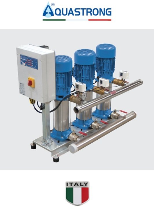 Aquastrong DC3 EVP10H-5/5.5 T 3x7.5Hp 380V Üç Pompalı Dikey Hidrofor