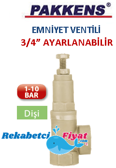 PAKKENS 3/4'' 1-10 Bar Ayarlanabilen Emniyet Ventili (dişi)