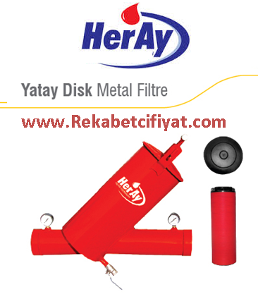 HERAY 4'' Manometreli Yatay Disk Metal Filitre