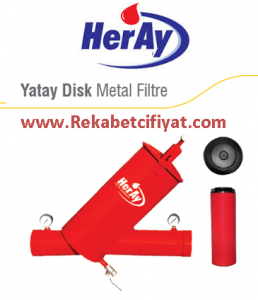 HERAY 4'' Manometreli Yatay Disk Metal Filitre