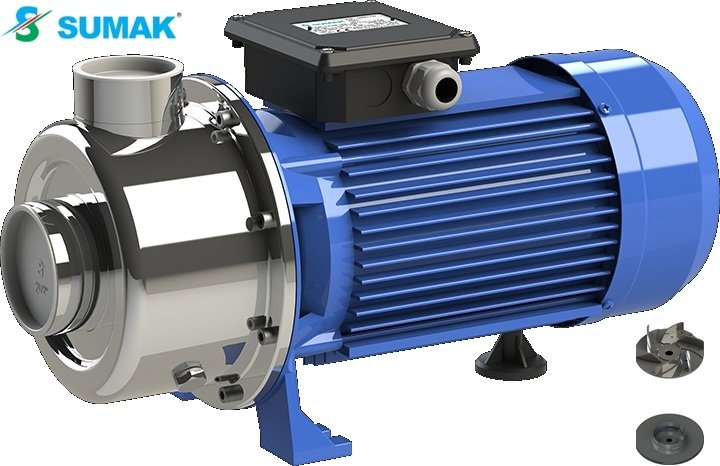 Sumak SMINOX/A-400/2T-S 4Hp 380V Paslanmaz Sıcak Su Santrifüj Pompa