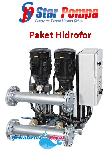 STAR POMPA 2XSD 130/7 T 10HP 380v Çift Pompalı Paket Hidrofor