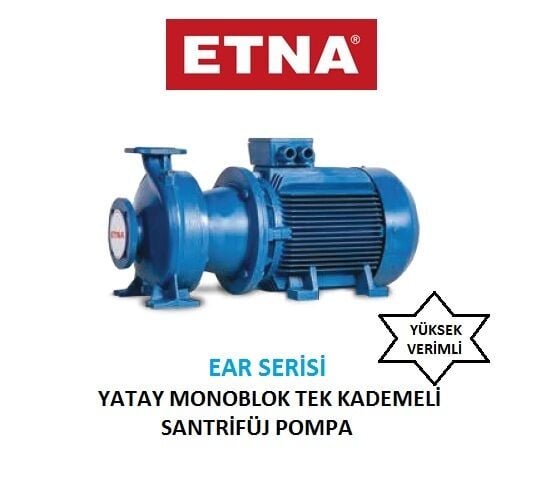 Etna EAR4 40-20/22 3Hp 380V Pik Döküm Gövdeli Yatay Monoblok Tek Kademeli Santrifüj Pompa (1450 d/dk - Trifaze)