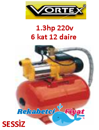 VORTEX VKP S/S 7/04 M 1.3Hp 220V Kademeli Paket Hidrofor (6 kat -12 daire)
